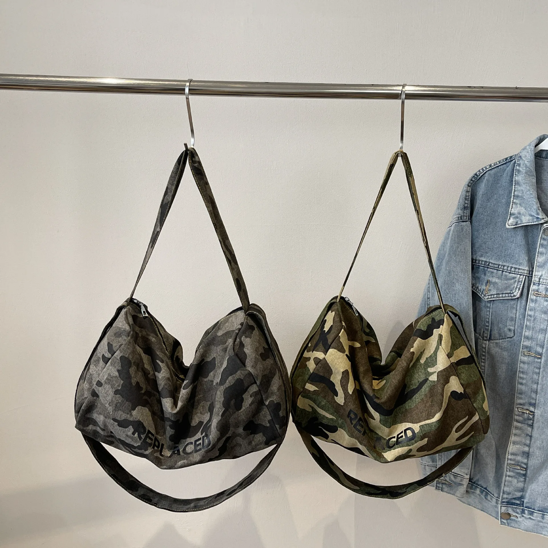 

Faionable камуфляжная холщовая сумка через плечо, большая сумка через плечо в стиле ретро для женщин, дорожная сумка Sli с одним ремешком