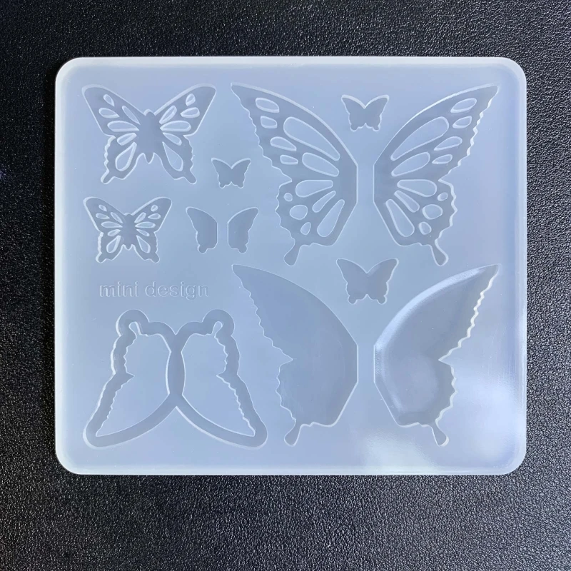 Enchimento vários estilos peças forma borboleta molde silicone chaveiro pingente ornamento artesanal molde para