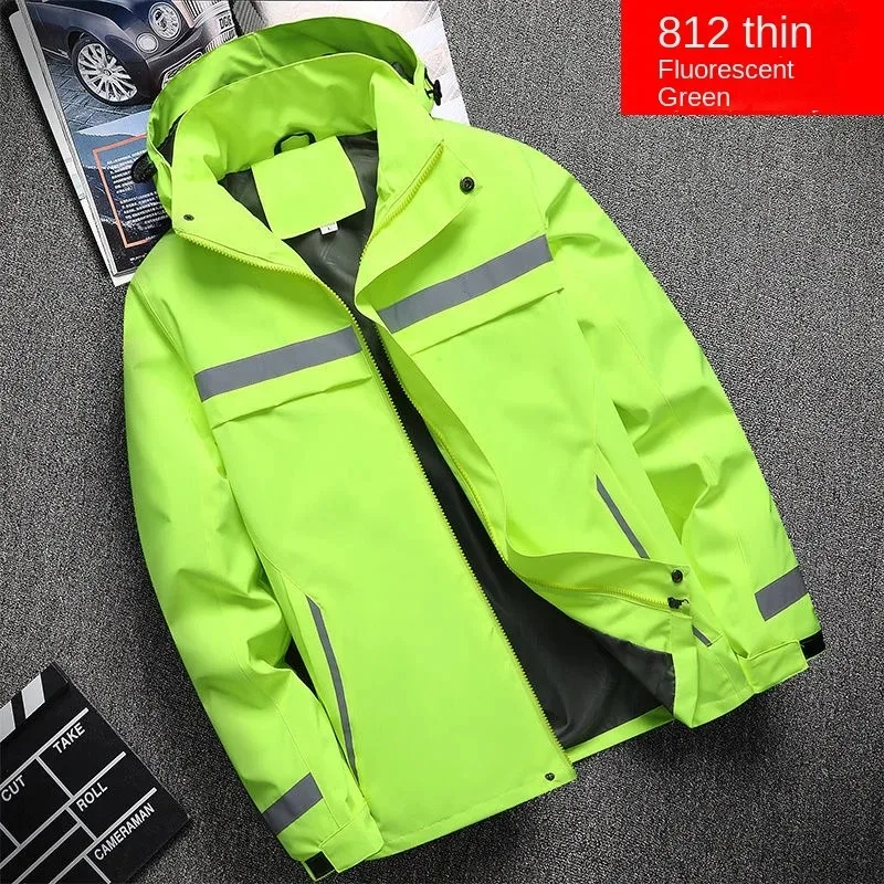 Veste épissée à la mode pour hommes, rayures ZE, camping en plein air, sports pour hommes, fermeture à glissière, coupe-vent et imperméable (M-7XL)