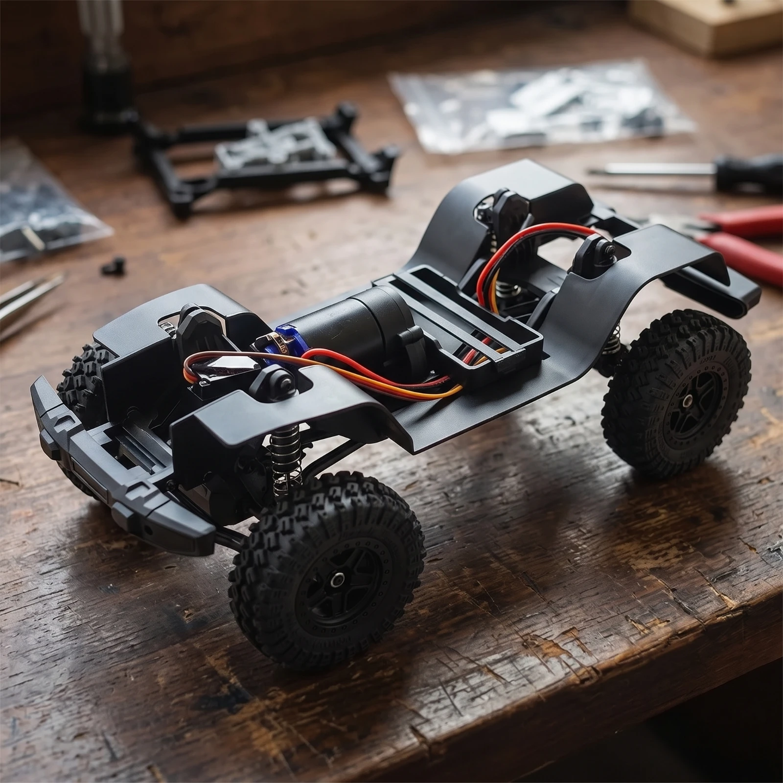 모터와 조향 서보가 포함된 RC 크롤러 섀시, 취미용  - Rc Hobby Rc 리뷰 및 가격