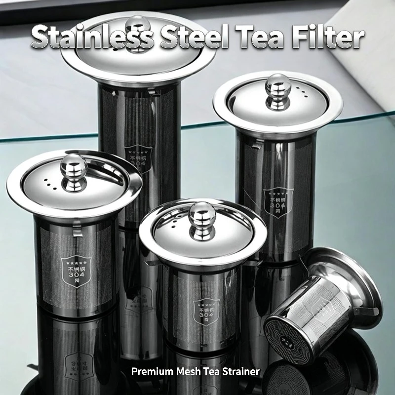 1PC Simple Stainless Steel Teapot Tea Strainer Filter Fine Mesh Tea Leaf Separation Infuser Tea Ceremony Accessory