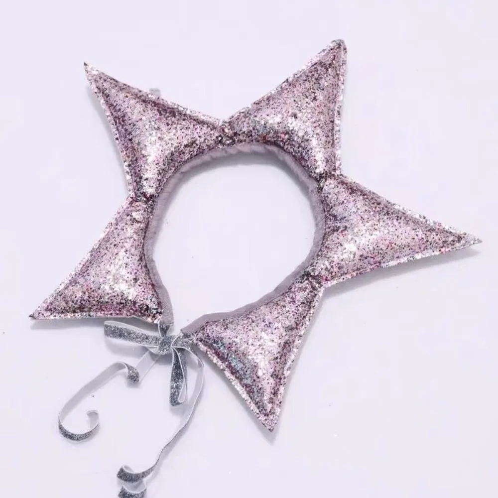 

New Runway Style Star Hairbands Soft Glittered Headband Props Party Headwear Birthday