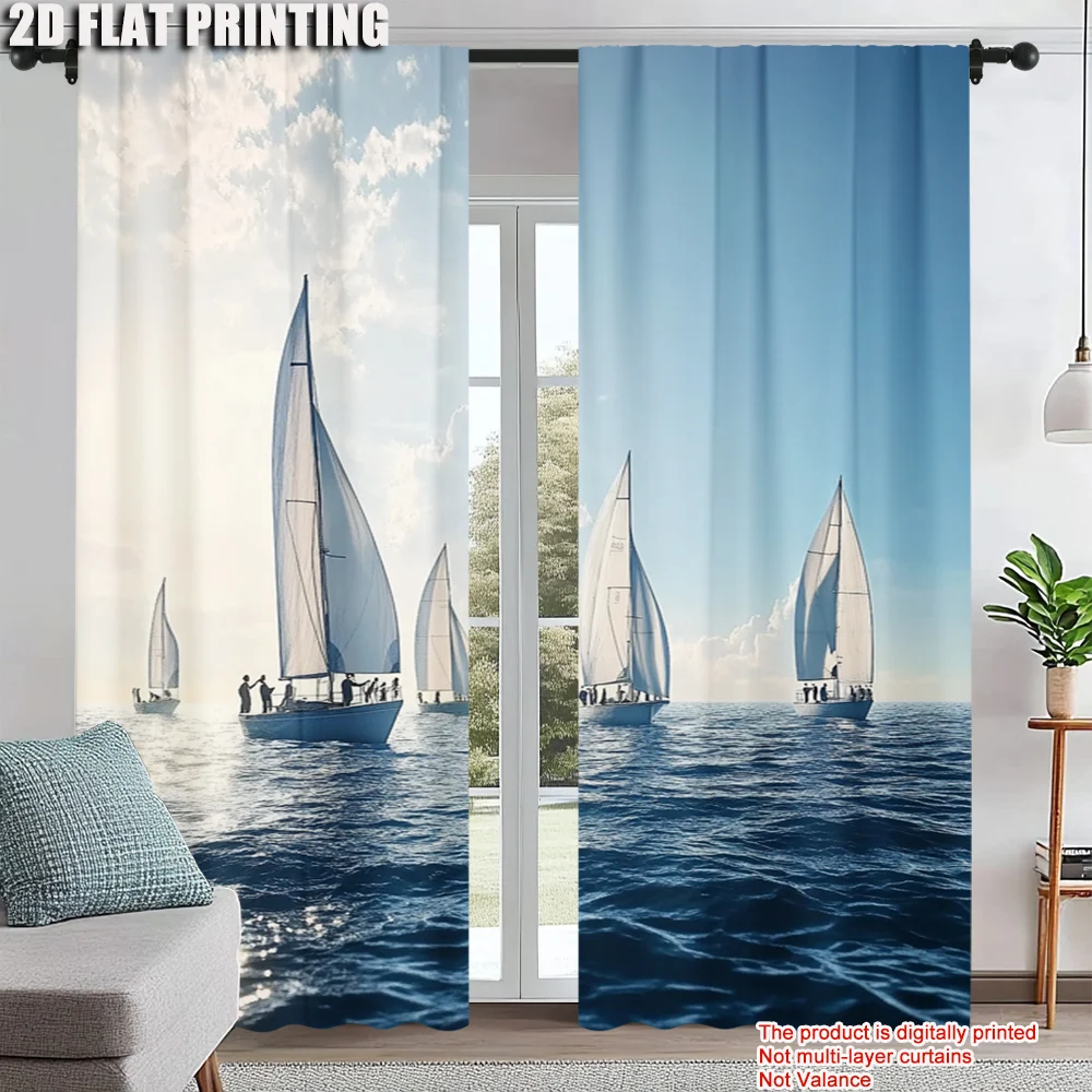 

2pc, Window Drapes Art sailing Fabric,Without Electricity Festive Wall Decor Perfect for Festive atmosphere