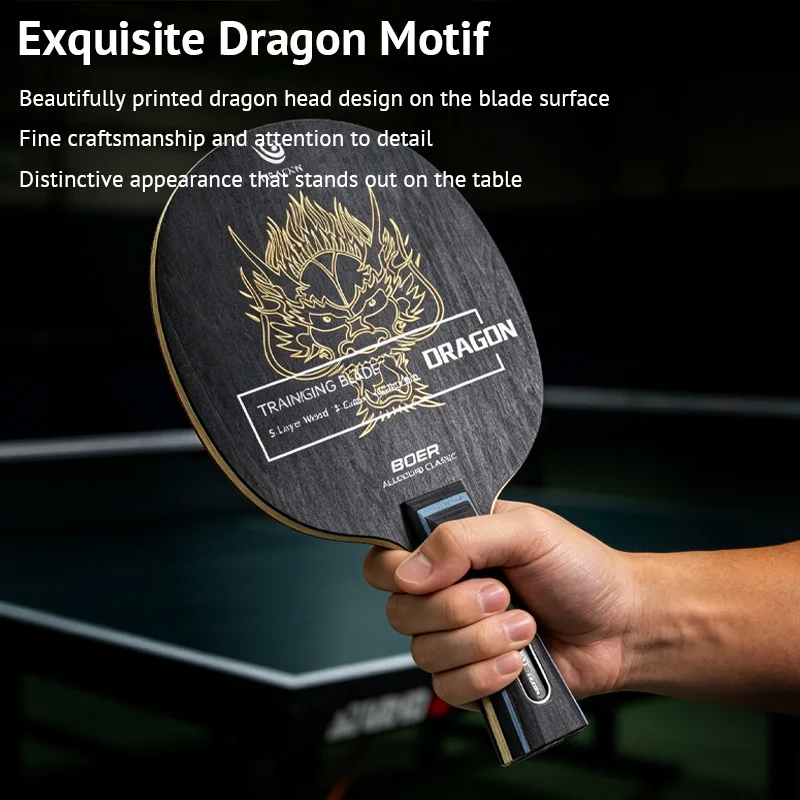 BOER DRAGON Table Tennis Blade 5 Wood 2 Carbon Ping Pong Blade All-round Lightweight view 4