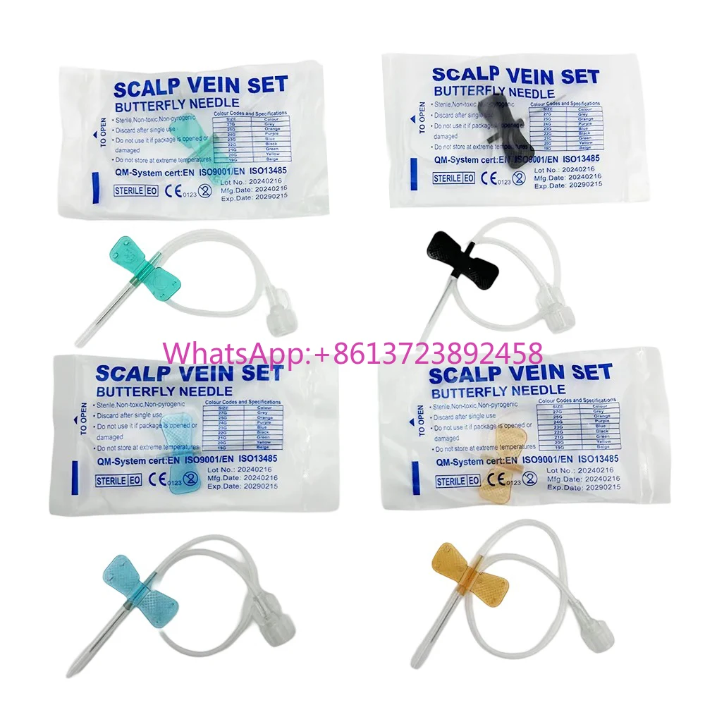 

50pcs/lot Disposable Butterfly Blood Infusion Needle double wing type Blood Infusion Needle Pet Care Room Cat Dogs Animal