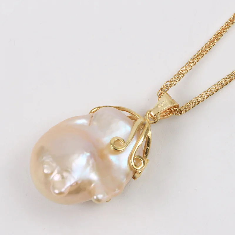 New Fashion Baroque Colorful Pearl Pendant Ladies Necklace Shaped Personality Pearl Necklace Female Lover Mother's Day Gift