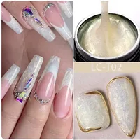 LILYCUTE 7ML 3D Auroral amarillo perla Shell hilo Gel esmalte de uñas brillo brillante manicura semipermanente para remojar Gel LED UV