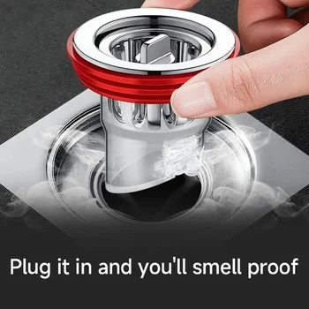 Geruchsdichtes Bodenablaufventil – Abwasserkern, Rückflussverhinderer, Duschbodenablaufstopfen für Küche, Badezimmer, Toilette, Kanalisation