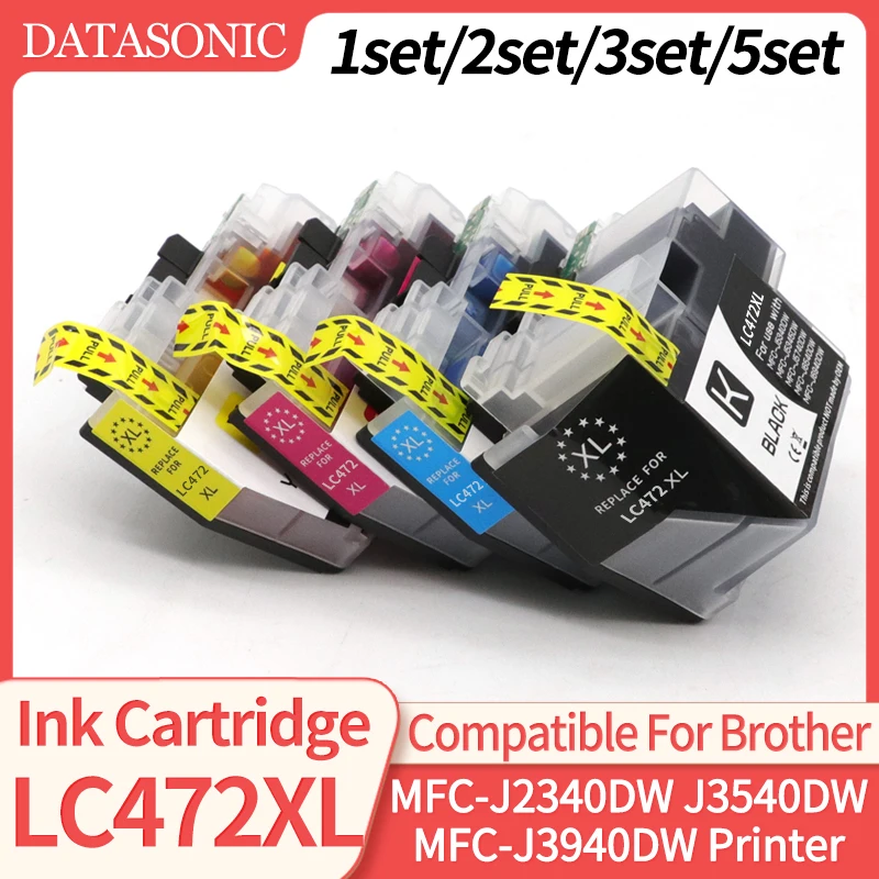 

1 компл.-5 компл. LC472 LC472XL 472 картридж, совместимый для Brother MFC-J2340DW MFC-J3540DW MFC-J3940DW цветной картридж для принтера