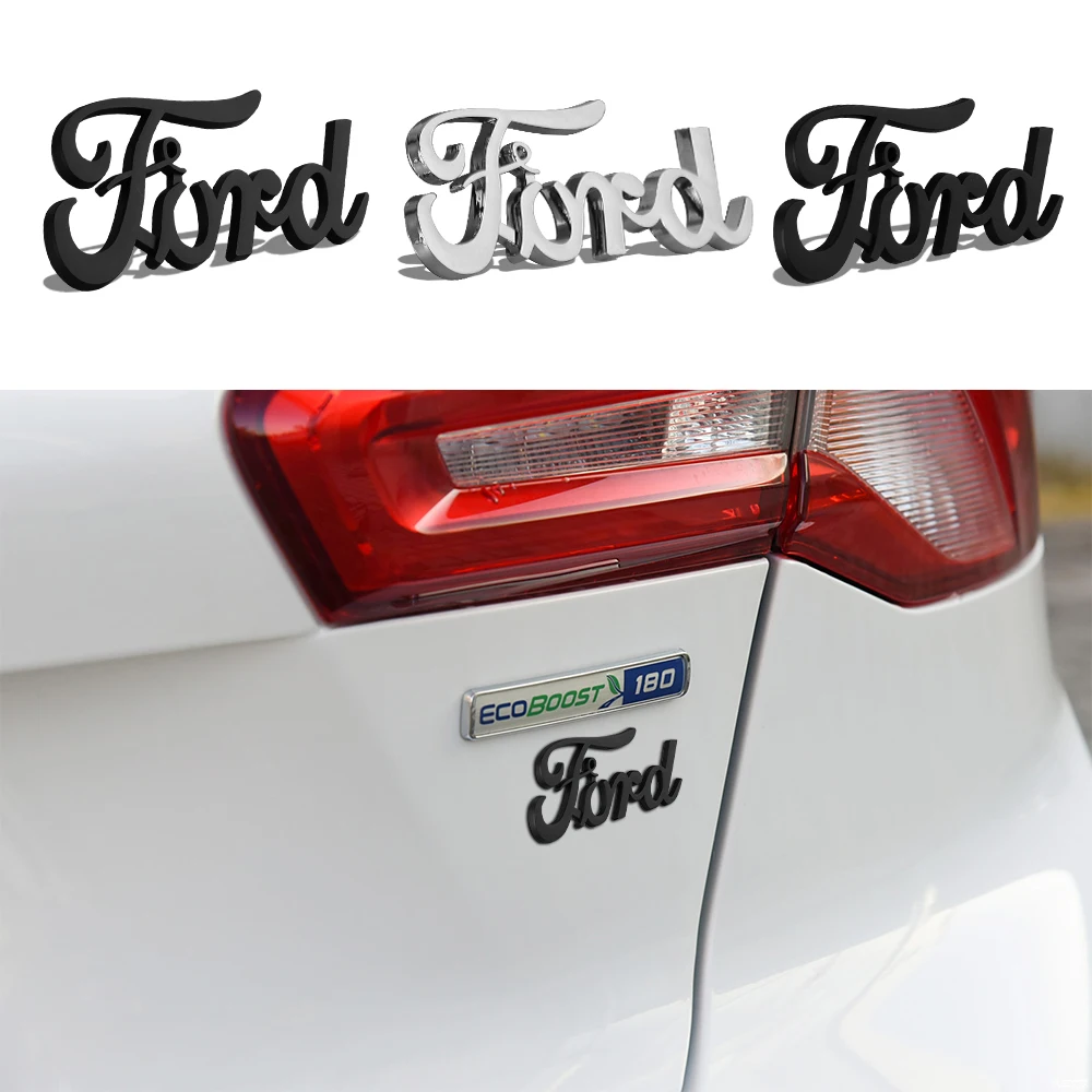 Car ABS Trunk Letter Emblem Sticker Decor Styling Accessories For Ford Focus Mk2 MK3 MK7 MK4 Fiesta Ranger Mustang Explorer GTD view 2