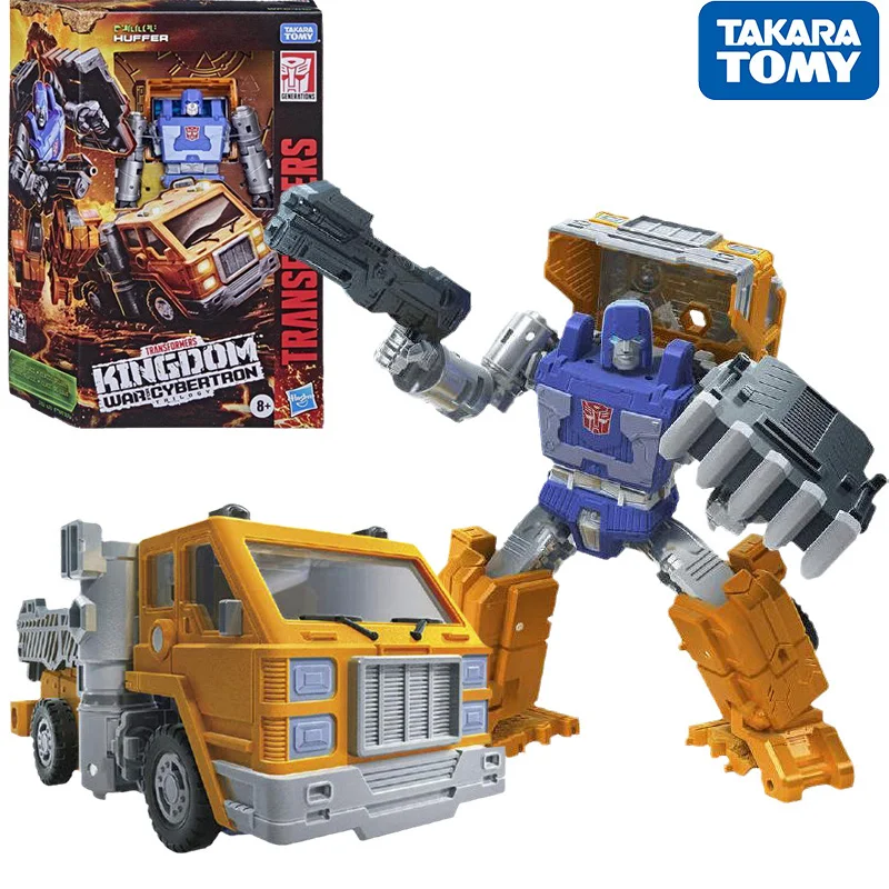 

Hasbro Transformers Huffer Deluxe Class War for Cybertron Wfc Kingdom Anime Figure Action Robot Model Collectible Toys Gift