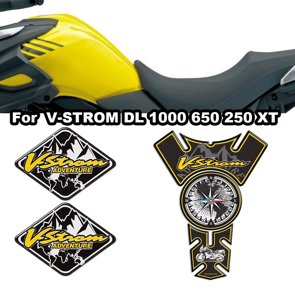 

Для Suzuki V-STROM DL 1000 650 250 XT ADVENTURE мотоциклетная накладка на бак 3D наклейки комплект защитных наклеек для рыбьей кости