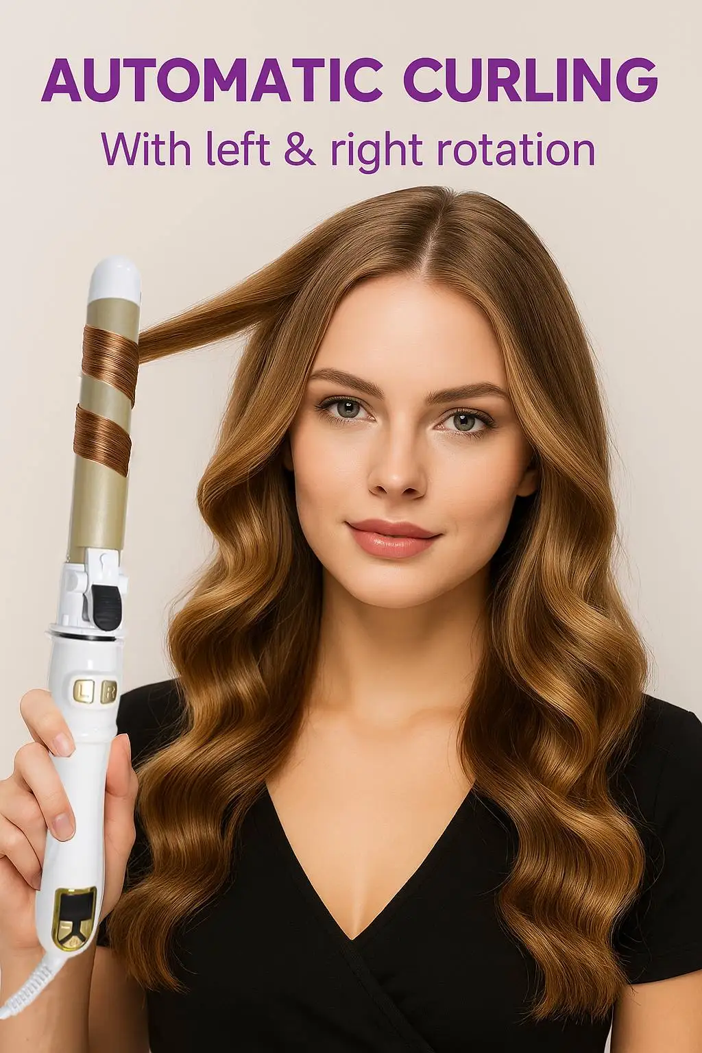 

Fully Automatic Rotating Curling Iron for Women 28mm Ceramic Barrel Hair Curling Tool for Big Waves and Smooth Curls