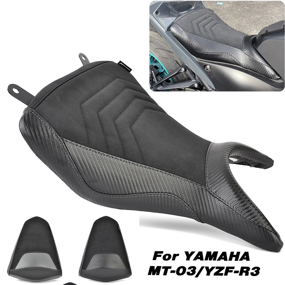 2023 YZF-R3 MT-03 مقعد الدراجة النارية السائق الأمامي وسادة الركاب لياماها MT 03 YZF R3 2015-2022 2021 MT03 YZFR3 مقاعد