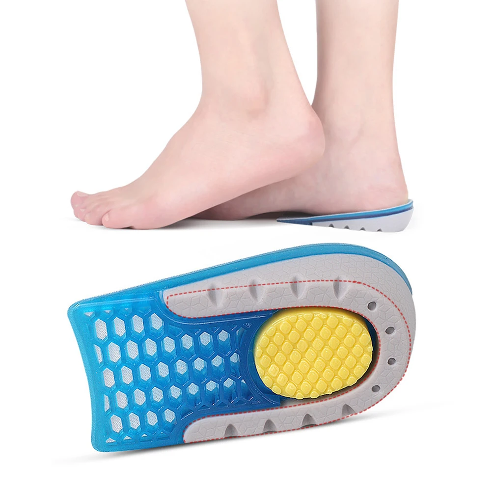 

1 Pair Inner Heightening Insoles Thickened Heel Sweat Absorption Breathable Shoe Pads Lightweight Invisible For Foot Care Tools
