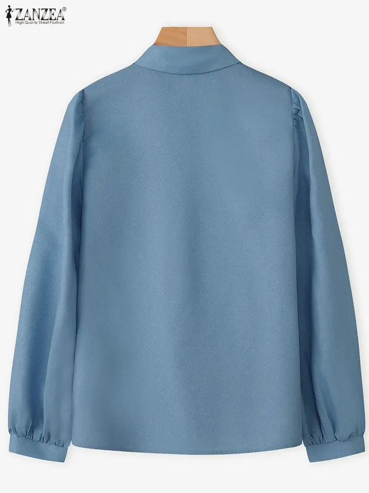 ZANZEA-camisas de moda de otoño para mujer, blusa con estampado Floral de manga larga, Tops informales con botones, camisa de trabajo elegante de primavera de gran tamaño 2026