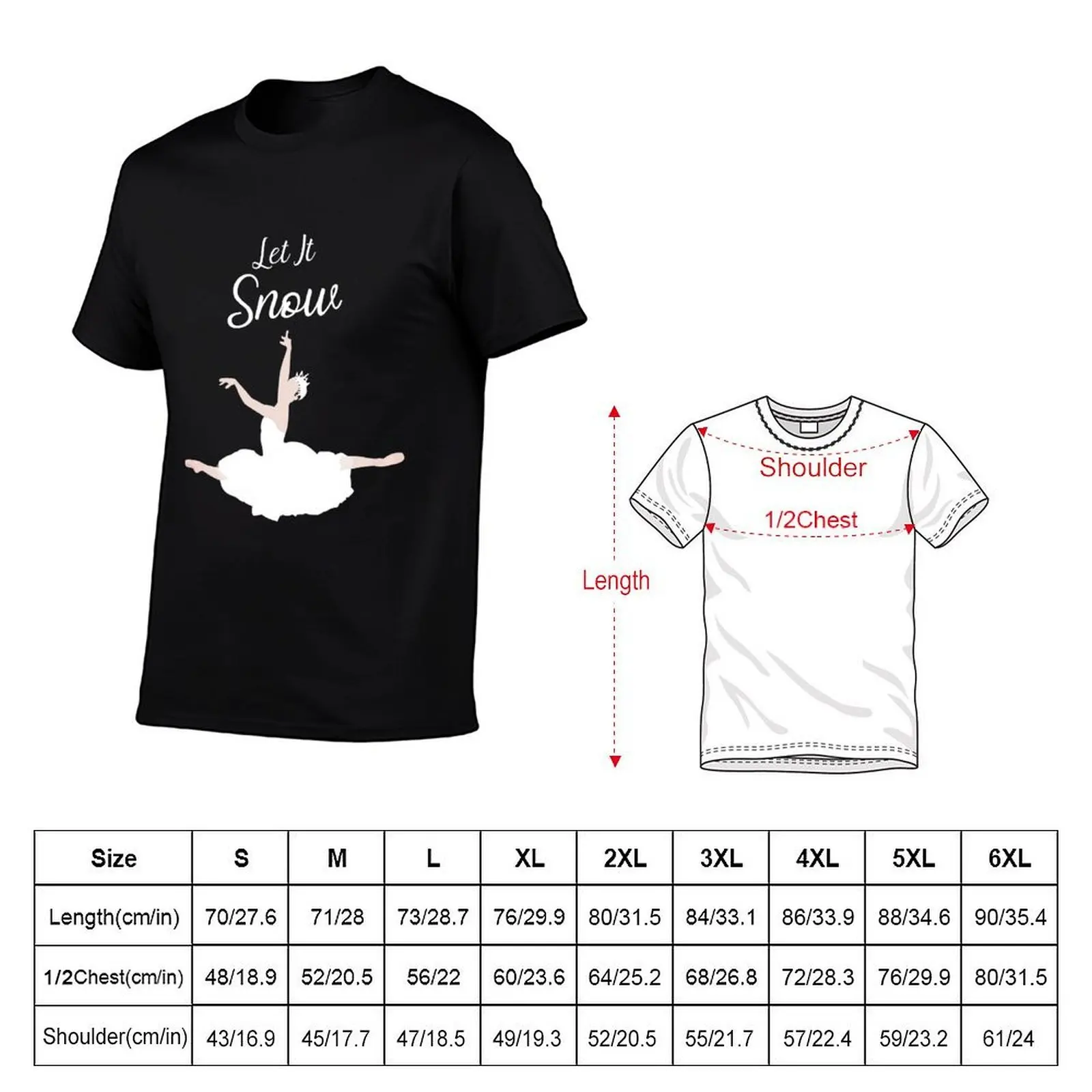 Let It Snow - Light Skin Tone T-Shirt plus size clothes oversize t-shirts man big and tall t shirts for men