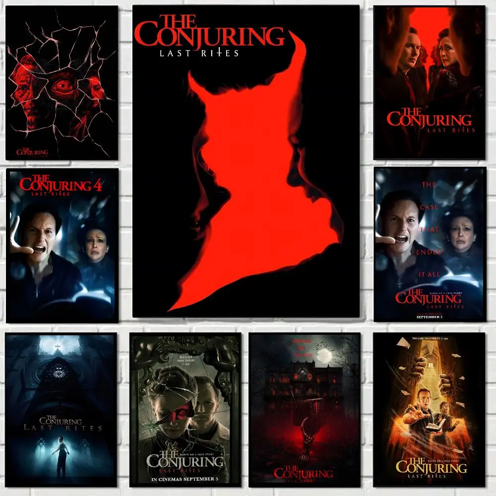 The Conjuring Last Rites Movie CanvasWallArt Poster Self-adhesive Advanced Aesthetic Printing Paper for Living Room Home Decor