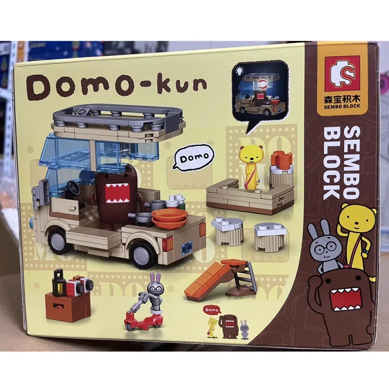 SEMBO Domo-kun Suburban Tourist Car Building Blocks Animazione Periferica Kawaii Giocattoli Educativi Per Bambini Regalo Di Compleanno