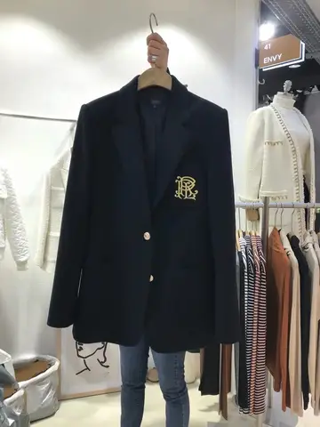 검정색 정장 재킷 여성용 통근용 정장 스타일 긴 소매 검정색 우아한 학원 스타일 정장 재킷 정장 코트 정장 외투 정장 재킷