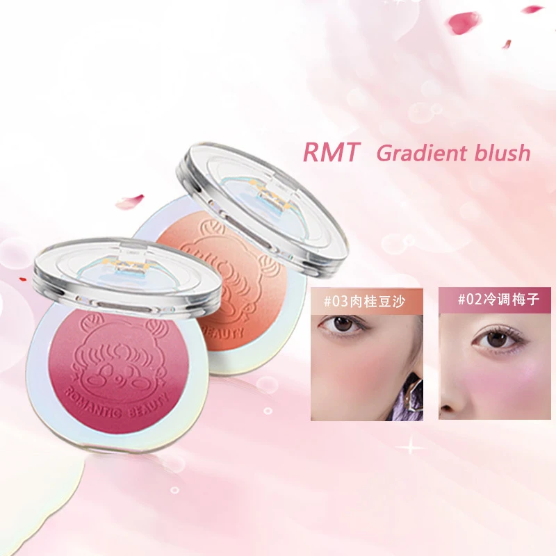 

RMT Double Gradient Blush Balm Highlighter Palette Natural Nude Makeup Brightens Skin Tone Matte Shimmer Rouge Eye Cheeks 2-in-1