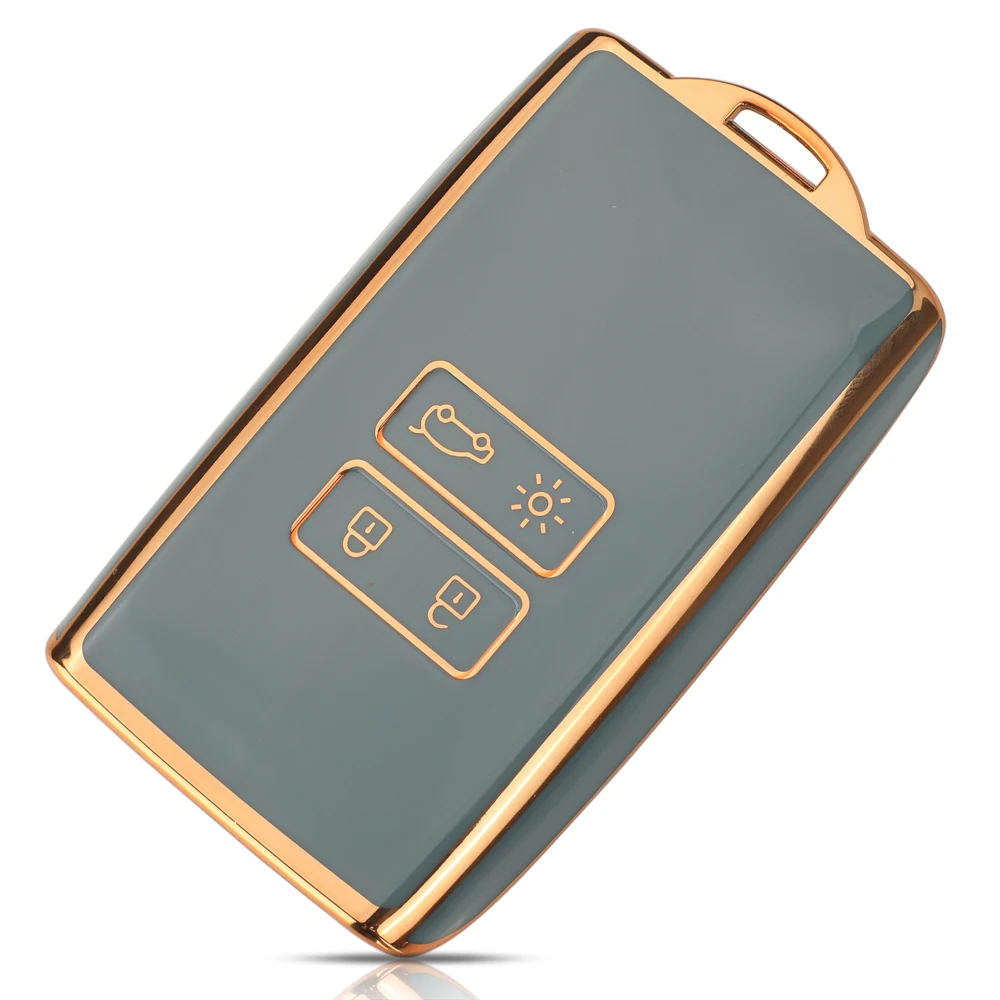 Jingyuqin 4BTN Soft TPU Car Key Case For Renault Captur Megane Talisman Espace Clio Zoe Koleos Scenic 4 Arkana Dacia Sandero