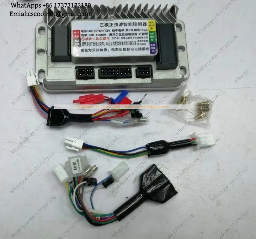 k3 Sine Wave Brushless Motor Controller 48V 60V 40A 500W-1500W Electric Two-Wheeler Ebike Replacement Parts