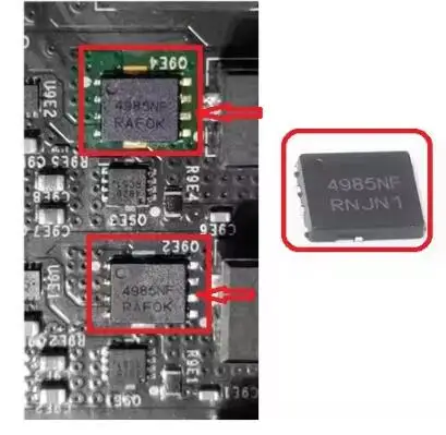 ل X-BOX One Fat Q9E4 Q9E2 Q9D6 Q9D4 Q9D2 Mosfet IC رقاقة 4985NF على اللوحة الرئيسية