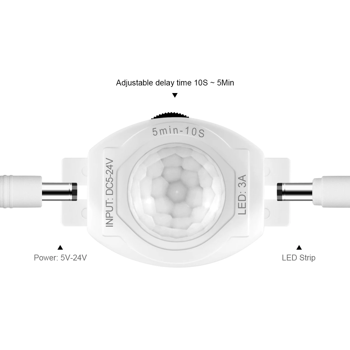 DC5V-24V PIR Motion Sensor Movement Detector Motion Sensor Light Switch Activated Timer Automatic Switch ON OFF For LED Lighting