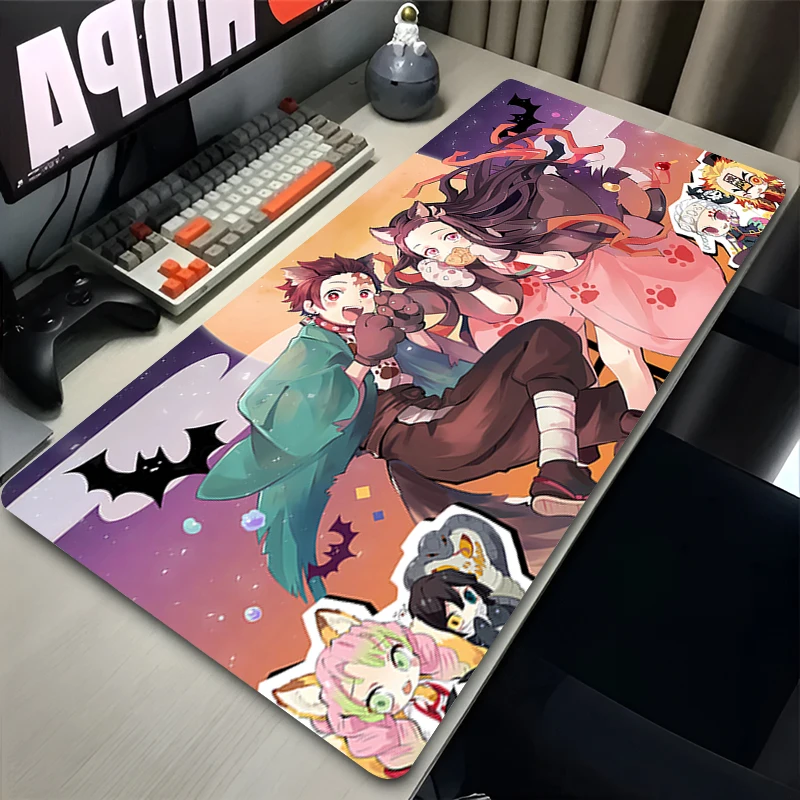 

Mouse Pad Gaming Laptops Keyboard Mat Deskmat computer Accessories Desk Protector Gamer PC carpet Demon Slayer Tanjirou Mousepad