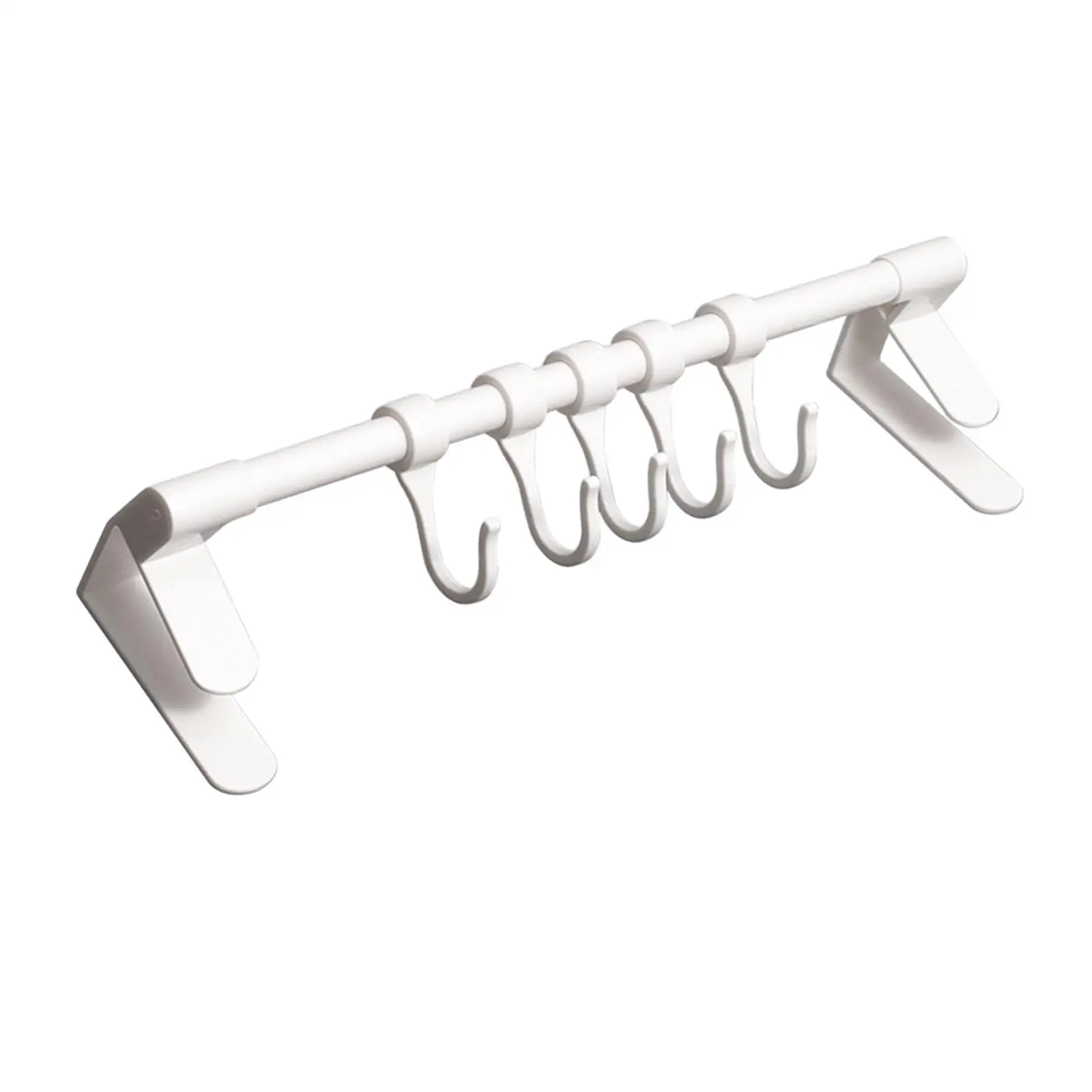 over The Cabinet Door Towel Bar Hanging Storage Pot Hangers, Tea Towel Holder with Hooks for Drawer Garage Accessory