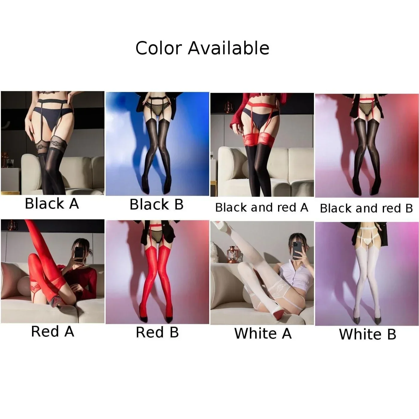 Сексуальное женское белье, женские чулки с подвязками, маслянистые блестящие кружевные ультратонкие 8D прозрачные чулки выше колена