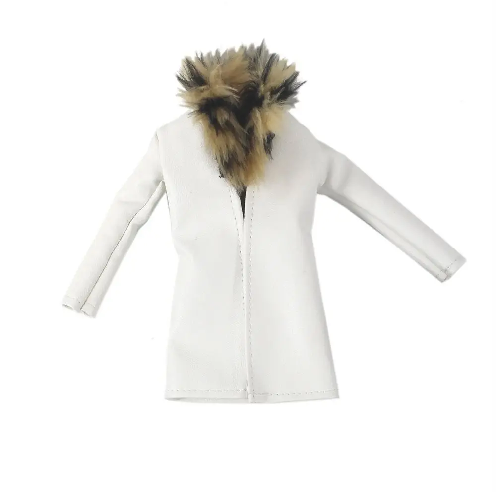 Nuovo cuoio dell'unità di elaborazione collo di pelliccia cappotto fatto a mano multistili vestiti vestito soprabito per bambole da 11,5 pollici 30 cm/per bambole 1/6 Bjd