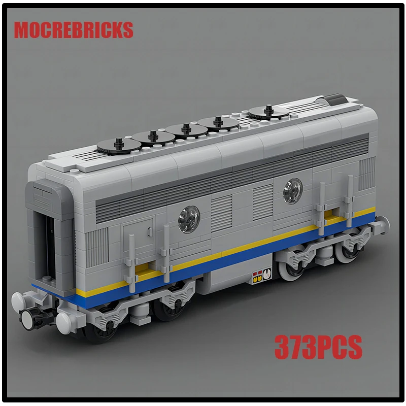 MOC Technology Building Blocks Santa Fe Super Chief Locomotive Train Railway Carriage Sets Puzzle Kid\'s Bricks Toys Xmas Gifts