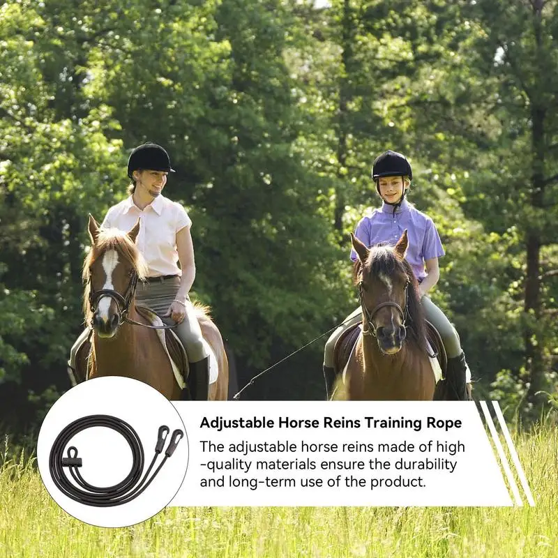 Horse Reins Elastic Equine Rope Comfortable Training Reins Horse Riding Trainers Reins For Precision Equestrian Exercise For