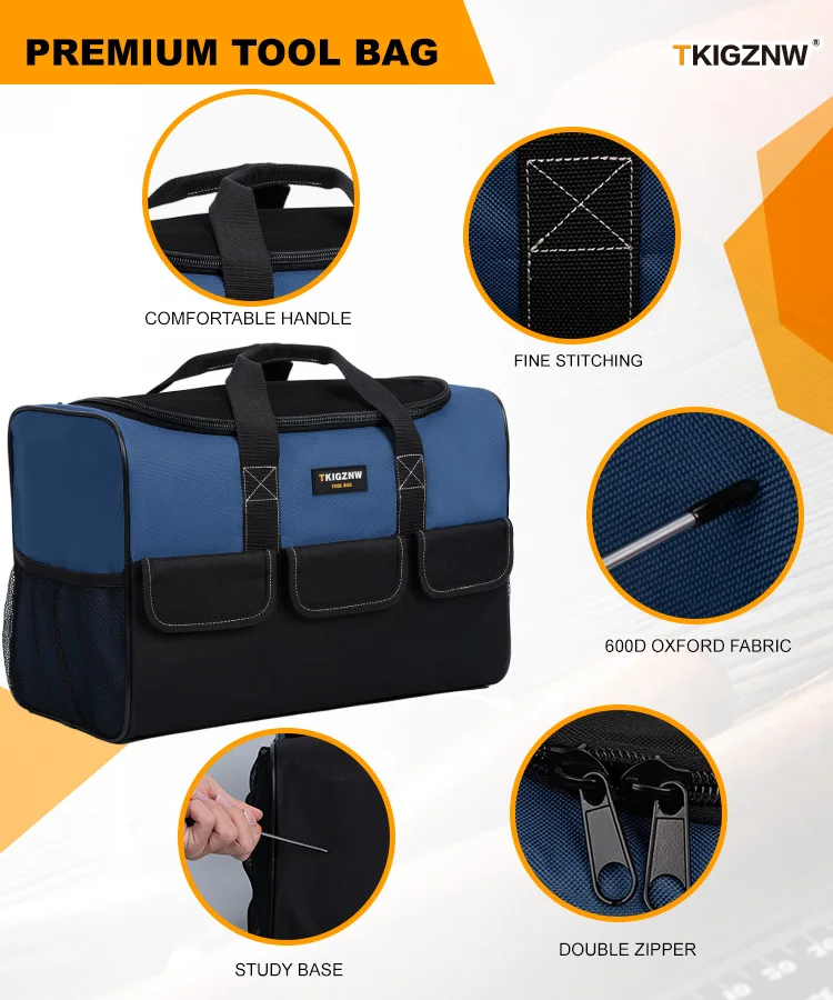 TKIGZNW Portable Tool Bag Storage Organizer for Home Repairing Gardening Traveling Hand Tools Car Maintenance
