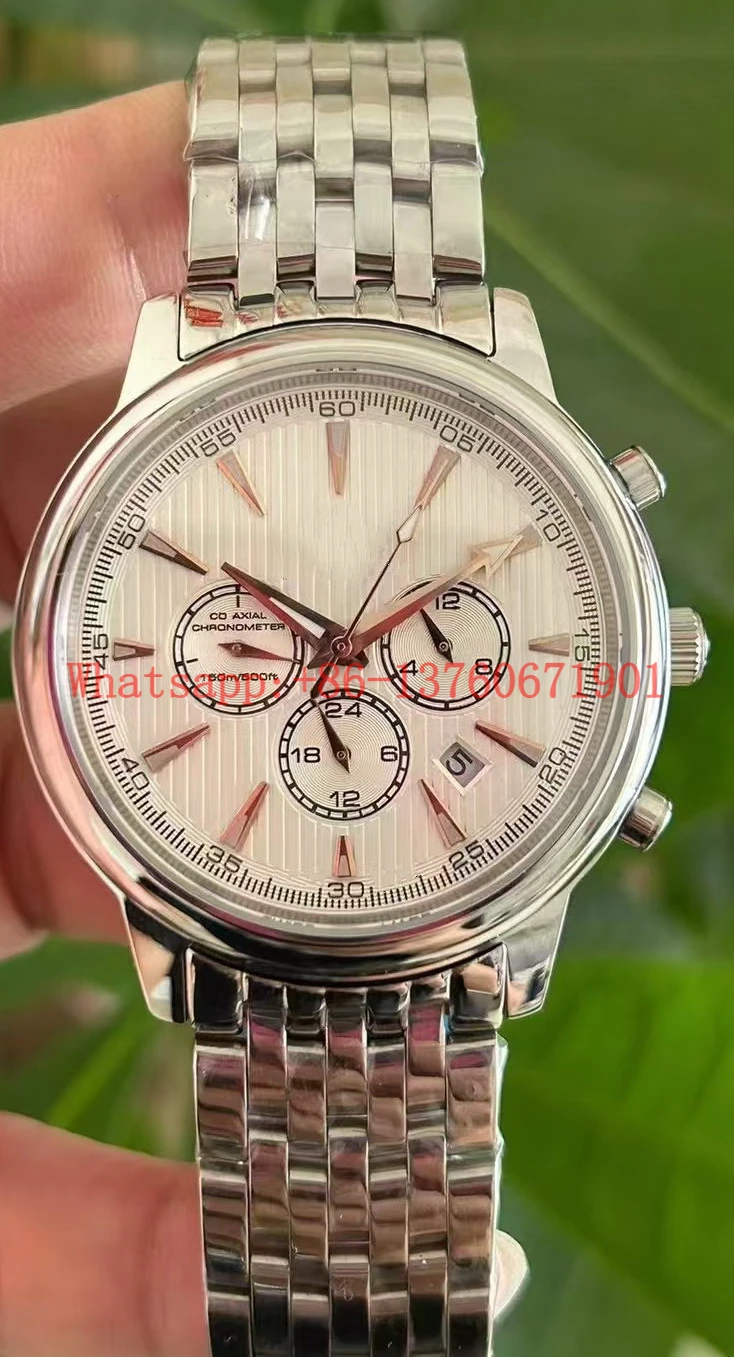 Luxury New Mens Mechanical Watch Automatic Watches Stainless Steel Silver Yellow Gold Black Blue Fashion Wristwatch 42mm