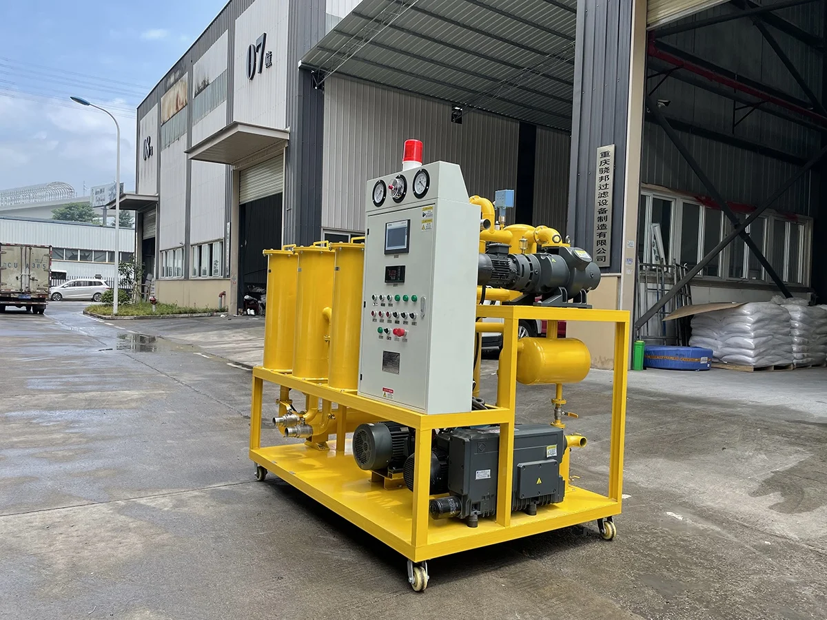 Máquina centrífuga de óleo de transformador de vácuo para manutenção de transformadores de distribuição