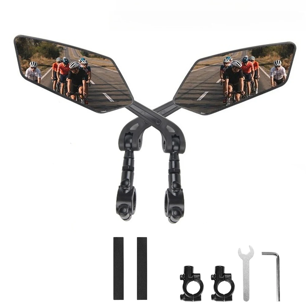 Rétroviseur de vélo réglable 360 °   Rétroviseur grand Angle rotatif pour guidon de vélo de route, accessoires de vélo