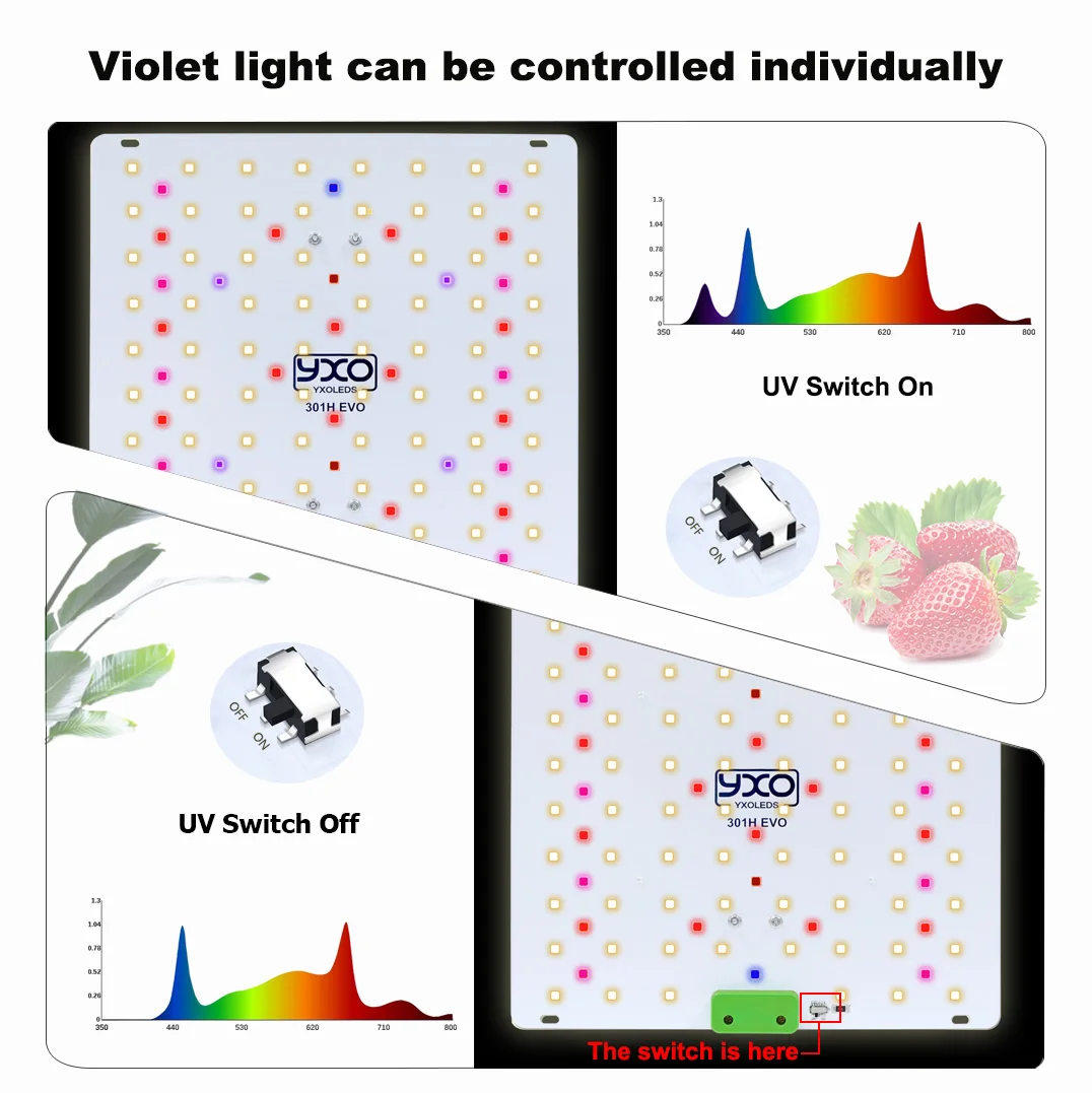 65W 120W LM301H EVO LED Grow light Veg and Bloom Phytolamp for Grow Tent Plant Full Spectrum Hydroponic Lamp Greenhouse Flower