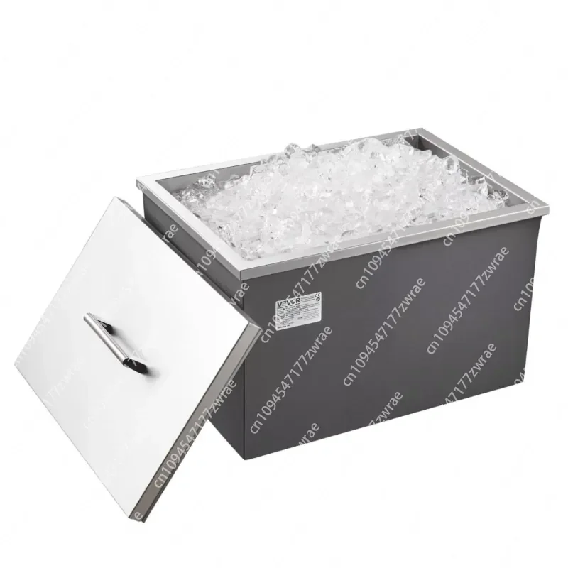 20L X 14W X 12H Stainless Steel Drop-in Cooler 31.7 Quart Commercial Kitchen Equipment Outdoor Ki with Pot Lid