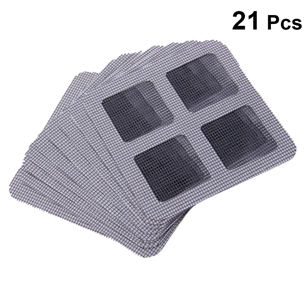 

21Pcs Window Screen Repair Patch Self-Adhesive Sticker for Mesh Screen Door Tent Rv Fix Holes Tears Anti-Insect