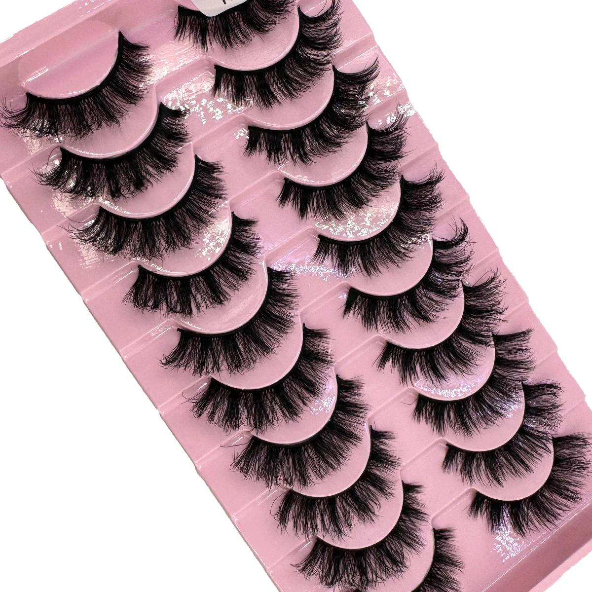 رموش اصطناعية رقيق دراماتيكية ثلاثية الأبعاد رموش بالمنك المزيفة حزمة طويلة فاخرة مجعدة شريط ناعم رموش اصطناعية 10 أزواج عبوات متعددة