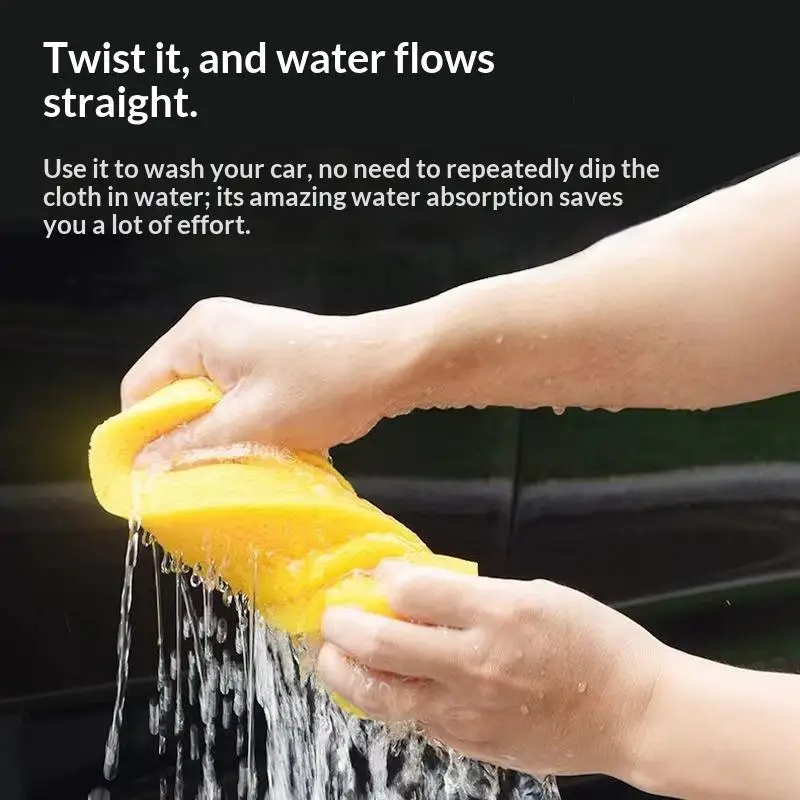 1pc Car Wash Sponge Block Large Size Premium Foam Pad for Car Motorcycle Cleaning Supplies Suitable for Vehicle Washing Garage