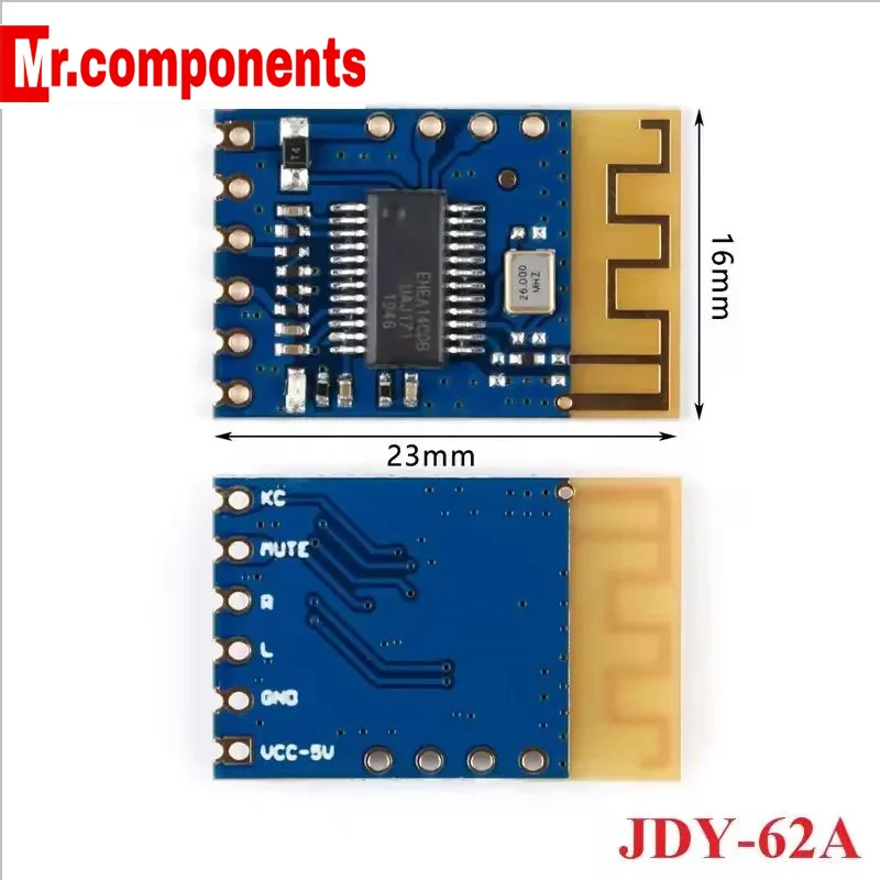 1PC JDY-62A Mini Bluetooth-compatible BLE 5.0 Stereo Audio Wireless Module Board JDY 62 for Android IOS Automatic Sleep New