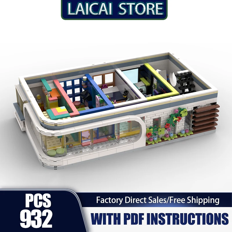 Modular City Building Model Moc Building Blocks Friendships Building Model Technology Bricks DIY Assembly Holiday Toy Set Gifts