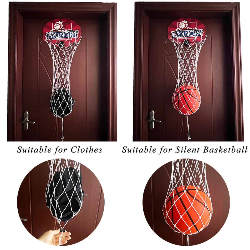 سلة غسيل كرة السلة فوق الباب، سلة كرة سلة مستوحاة من الرياضة للملابس أو رغوة صامتة، سلة كرة السلة سلام دنك الممتعة