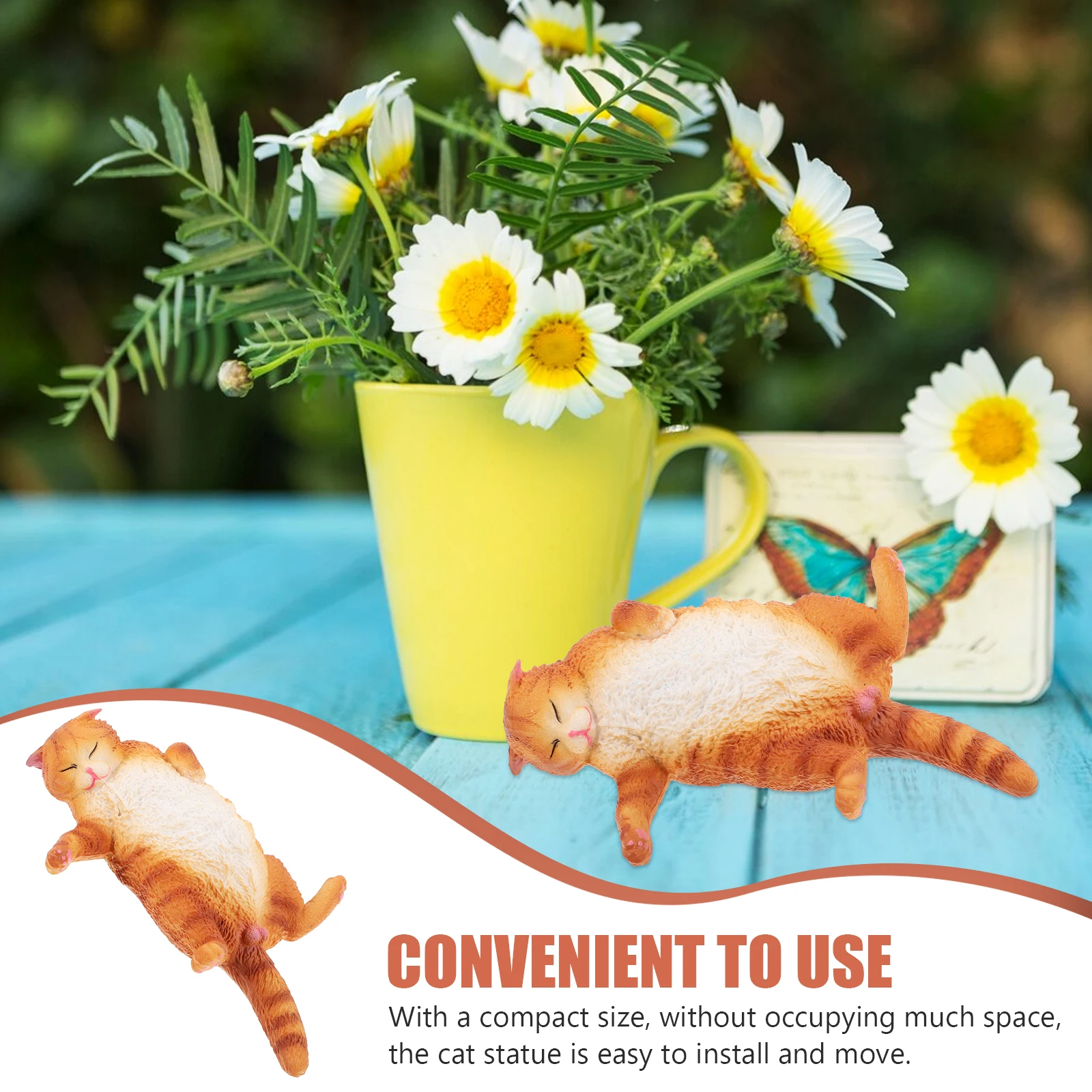 

Cute Statue Plastic Lawn For Outdoor Yard Patio Decoration Garden Plastic Ornament Lawn Cat Decor Garden Adornment
