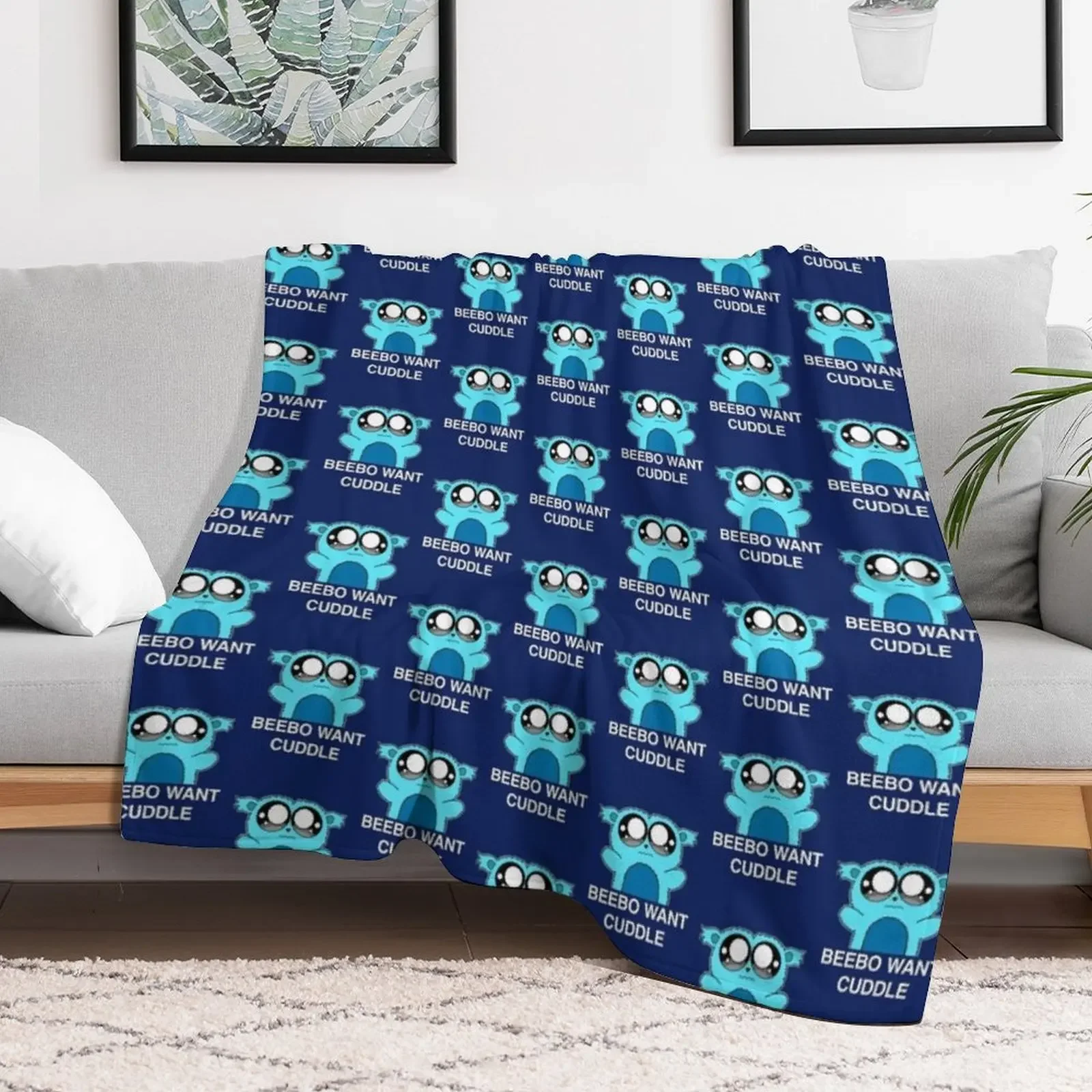 Beebo Want Cuddle Throw Blanket Vintage Thin Blankets