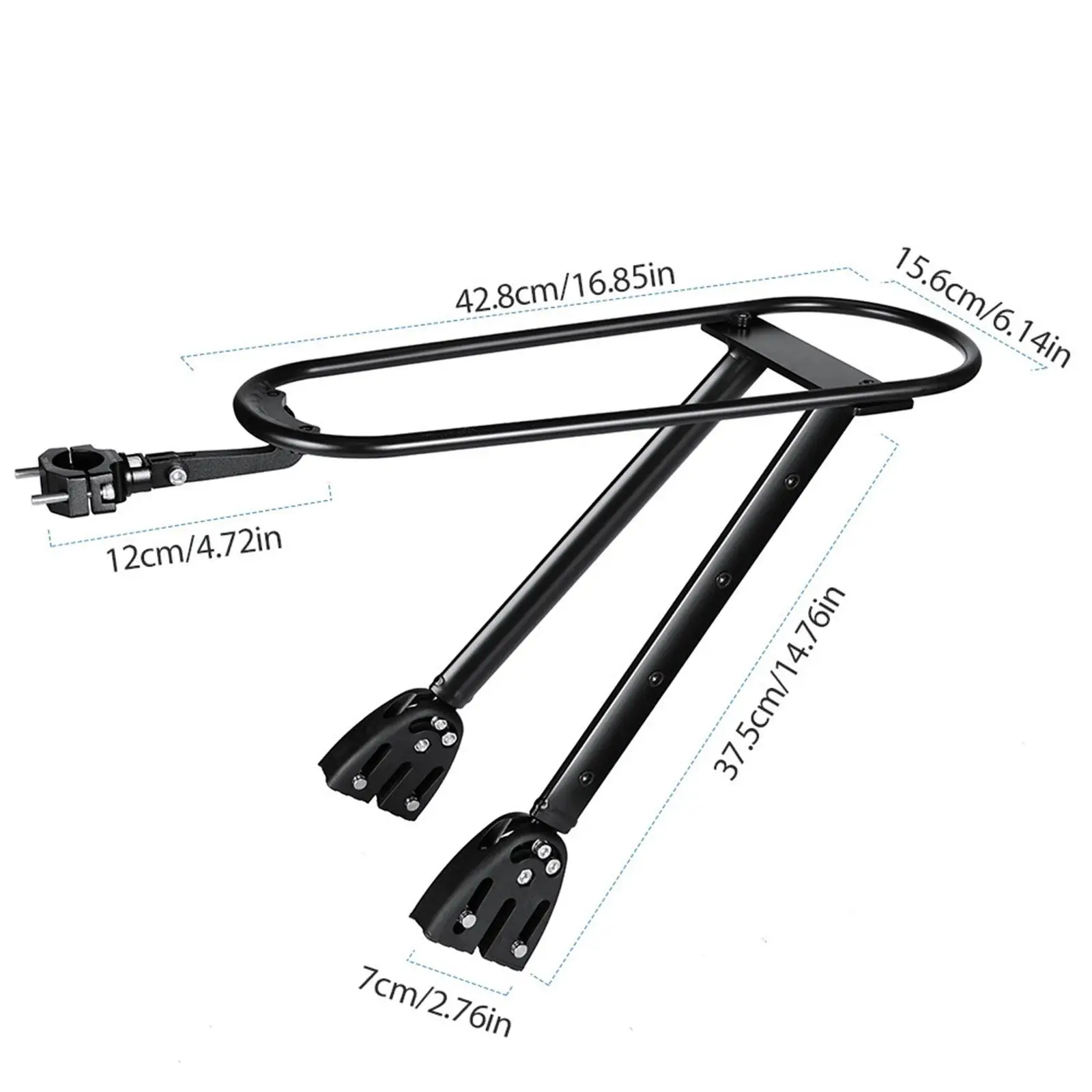 

Rear Bicycle Cargo Rack Strong Aluminum Alloy Lightweight Luggage Carrier Holder for Mountain Road Bike